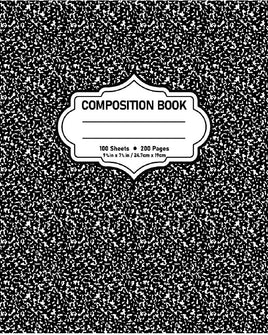 Printed Vinyl Panel 8.5x10.5 Composition Book