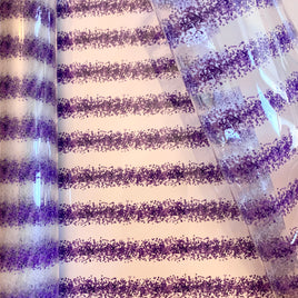 Clear Glitter Stripes Purple TPU