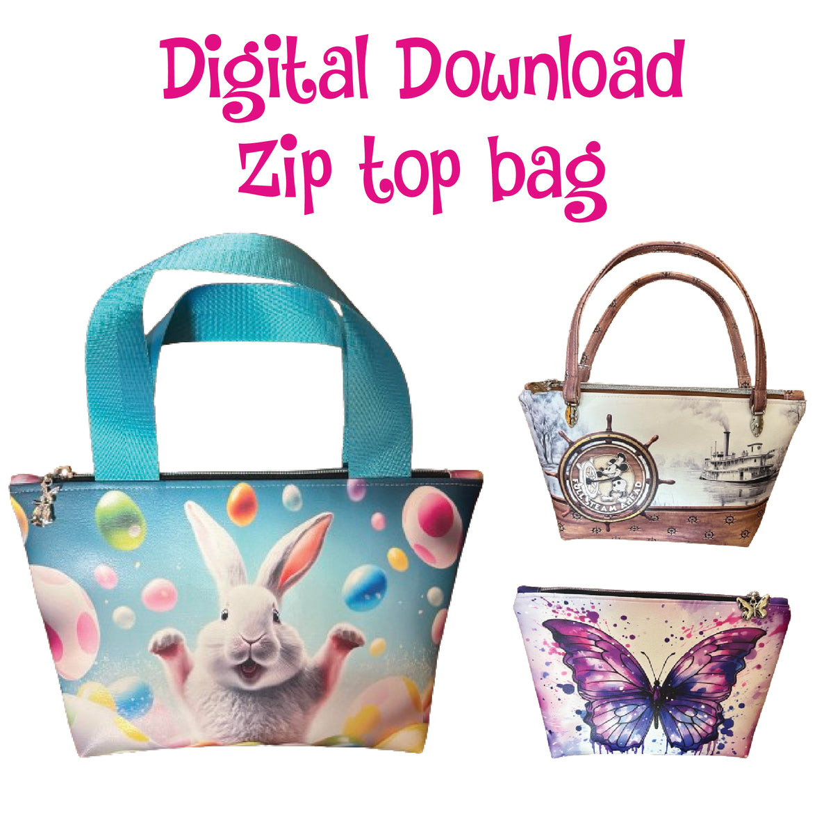 Zip Top Bag DIGITAL DOWNLOAD Glitterbugfairy