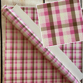 Coffee Plaid Pink and Brown