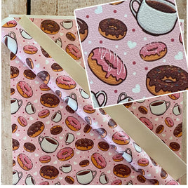 Coffee and Donuts on Light Pink