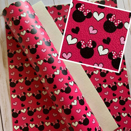 Ms Mouse Heads and Hearts on Hot Pink
