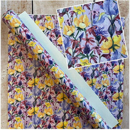 Floral Yellow on Lavender