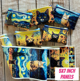 5x7 zipper bag panels NEW STYLE  Starry Cat