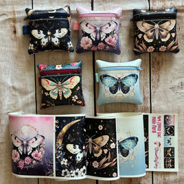 zipper bag panels NEW STYLE Moth Floral