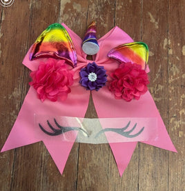 Unicorn Bow kits Cheer Christmas pink bow