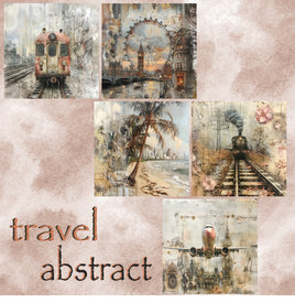 zipper bag panels NEW STYLE travel abstract