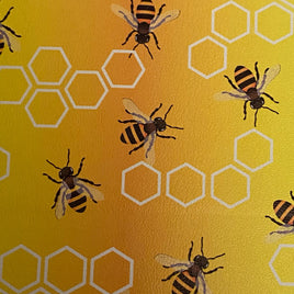 Bees on Yellow Ombre