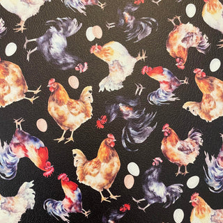 Chickens on Black