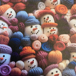 Winter Knitting Snowmen