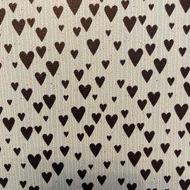 Halloween Breakfast Black Hearts on Blue Stripes