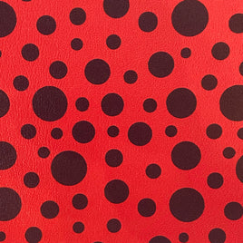 Ladybug Dots Black on Red