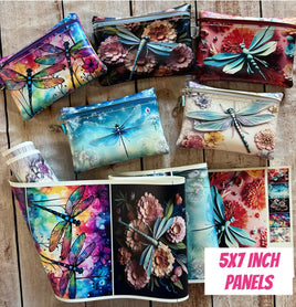 5x7 zipper bag panels NEW STYLE  Dragonfly