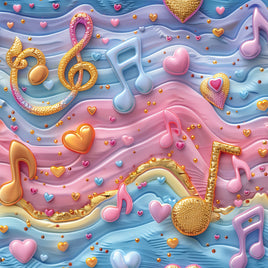 3d Pastel Music