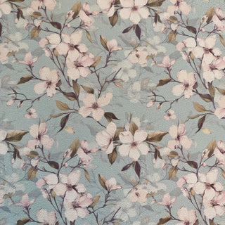 Dogwood Flowers on Pale Blue