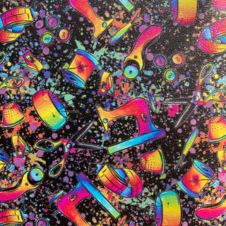 Sewing Rainbow on Black