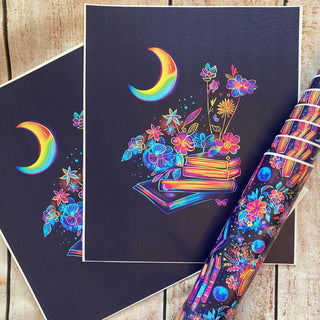 Panel Pack Neon Books Floral