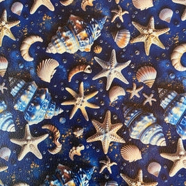 Sea Shells in 3D Navy