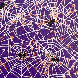 Spiders and Webs on Purple