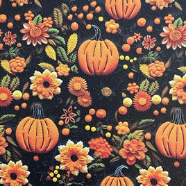 Halloween Pumpkins and Flowers in 3D