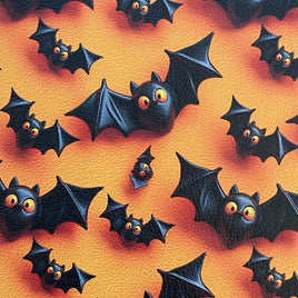 Halloween Bats on Orange