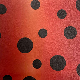 Ladybug Dots on Red Ombre