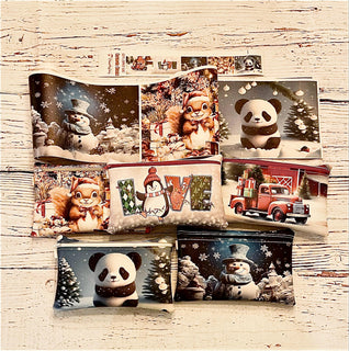 zipper bag panels Christmas Classics