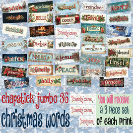 Lip Balm Christmas Words Jumbo