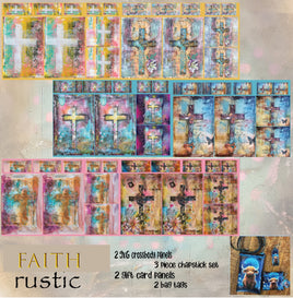 9x6 Crossbody, Gift Card, Chapstick Set, Bag Tags:  Faith Rustic