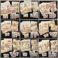 9x6 Crossbody, Gift Card, Chapstick Set, Bag Tags:  Spring Farm Animals