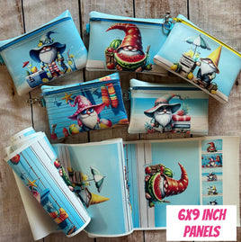 6x9 zipper bag panels NEW STYLE  Beach Gnomes