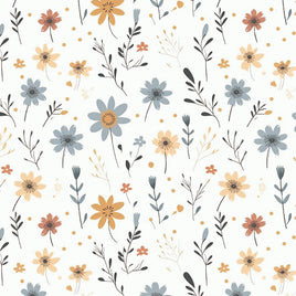 Whimsical Floral Blue