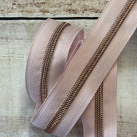 #5 Zipper Tape with Rose Gold Teeth