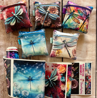 zipper bag panels Dragonfly