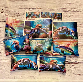 zipper bag panels Under the Sea