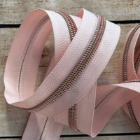 #5 Zipper Tape with Rose Gold Teeth