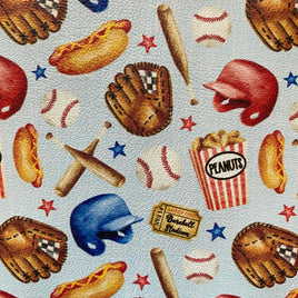 Baseball on Light Blue