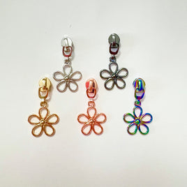 Groovy Flower #5 Zipper Pull
