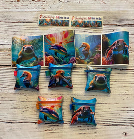 Embroidery design Printed Vinyl 4x4 Zipper bag