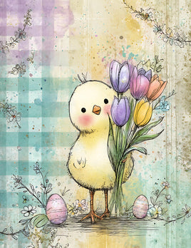 Printed Vinyl Panel 8.5x10.5 Easter Chick