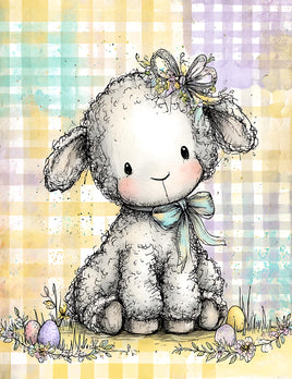 Printed Vinyl Panel 8.5x10.5 Easter Lamb