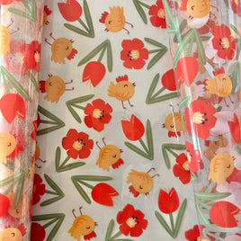Clear chicks and flowers TPU