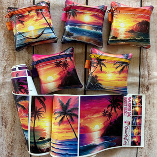 zipper bag panels Beach Sunset