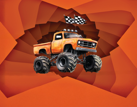 Tote Panel Monster Truck Orange