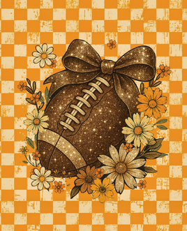 Printed Vinyl Panel 8.5x10.5 Football in Fall