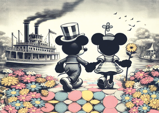 Glitterbug Booth Bundle Mickey Minnie Steamboat Flowers