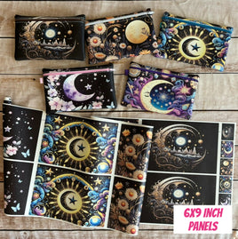 6x9 zipper bag panels NEW STYLE  Celestial Moon