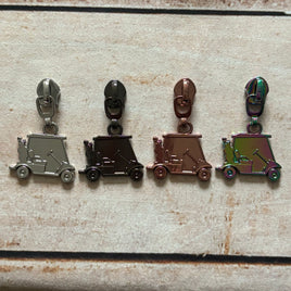 Golf cart #5 zipper pull