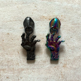 Zombie hand #5 zipper pull