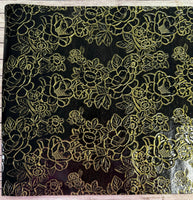 Glossy Floral Embossed